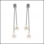 natural white freshwater pearl earrings, white freshwater pearl earrings, pearl earrings, freshwater pearl earrings, sterling earrings, sterling silver drop earrings