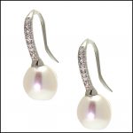 YP008E - Sterling Silver & Freshwater Pearl Hook Earrings-0