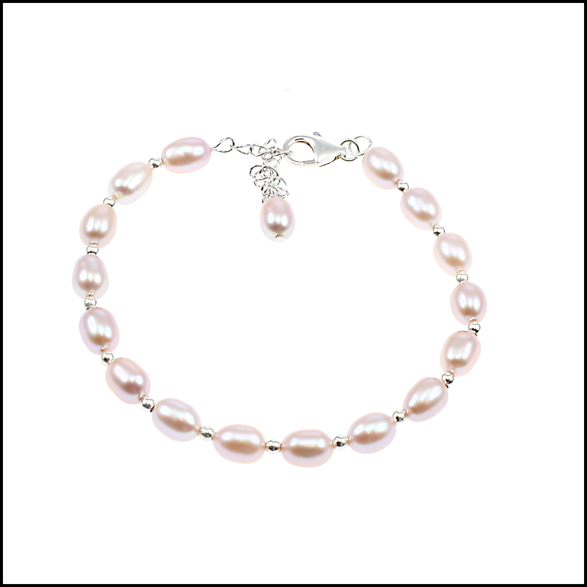 0154B - Pink Rice Pearl Bracelet - Lido Collection