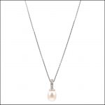 BS003 - Natural freshwater pearl pendant on a sterling silver chain-0