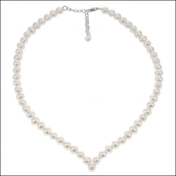 SR52 - V Shaped Pearl Necklace-0