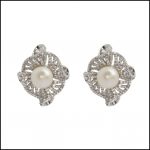 Lido Pearl & CZ Earring C39E-0