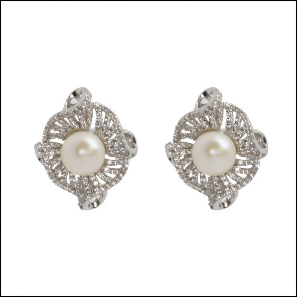 Lido Pearl & CZ Earring C39E-0