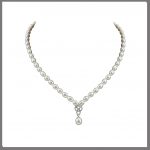 Lido Pearls C60 - Pearl Necklace With Delicate CZ Swirl Pendant-0