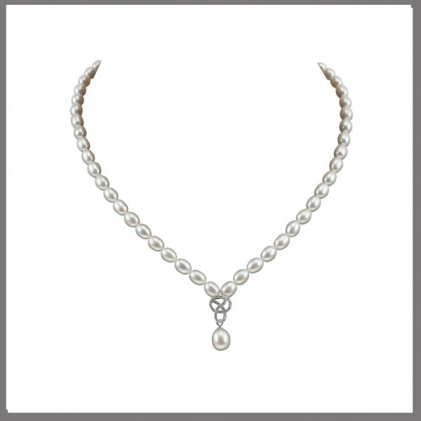 Lido Pearls C60E - Pearl & CZ Swirl Earring-2360