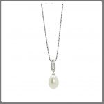 Lido Pearls YP003 - Pearl & CZ Pendant-0