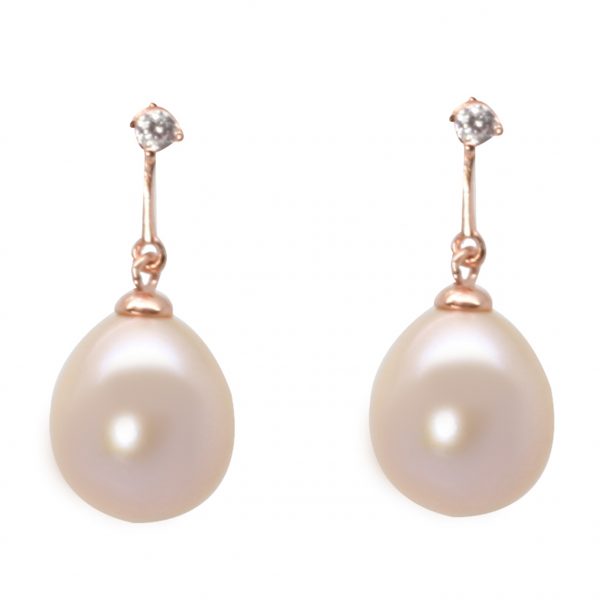 Lido Pearls YP031E - White Pearl Drop Earrings-2346