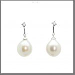 Lido Pearls YP031E - White Pearl Drop Earrings-0