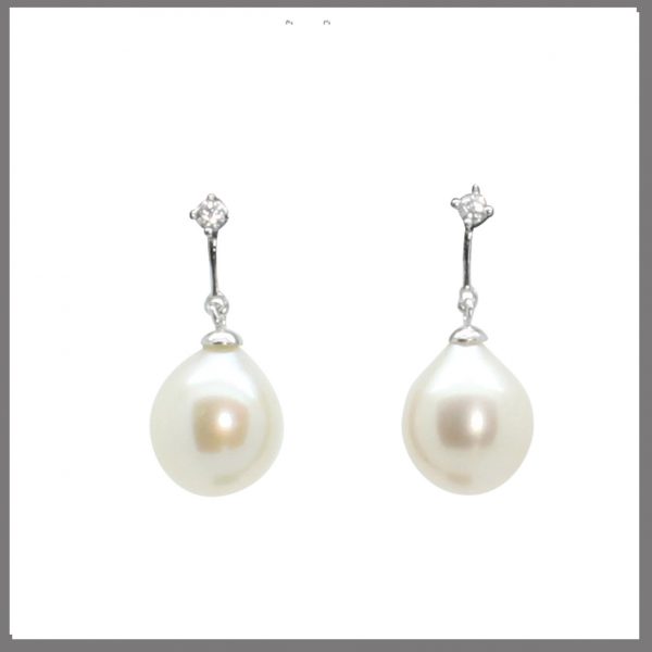 Lido Pearls YP031E Pink & Rose Gold Plating - Pearl Drop Earrings-2347