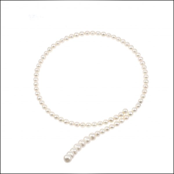 SR46 - Memory wire pearl collar-0