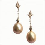 Lido Pearls Earrings - KS105E Rose Quartz-0