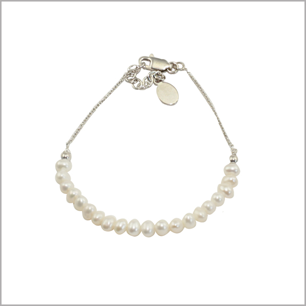 Lido Pearls - KS123B Silver & Pearl Bracelet - Lido Collection